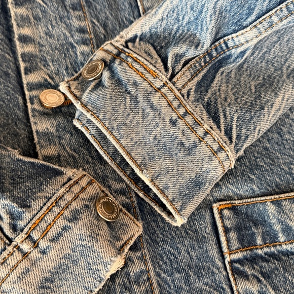 ZARA OVERSIZED BLUE DENIM JACKET L - Picture 7 of 9